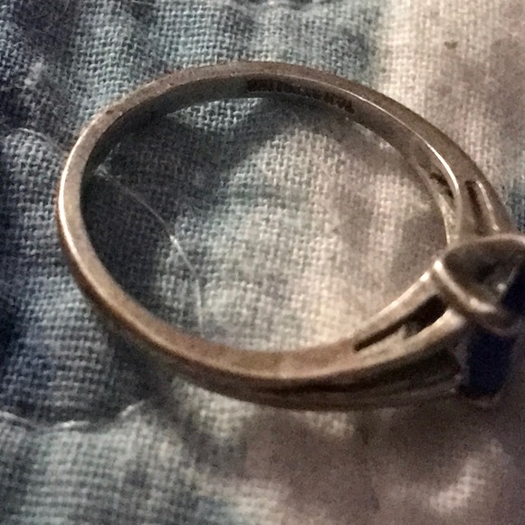 Sterling silver blue ring - Picture 3 of 4